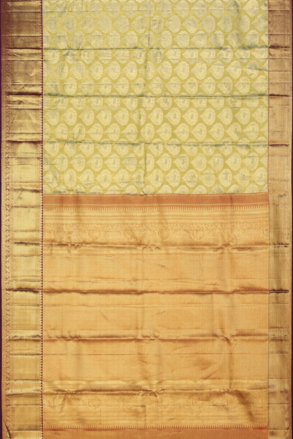 Collection of Kanchipattu Brocade Green Saree in a gallery layout