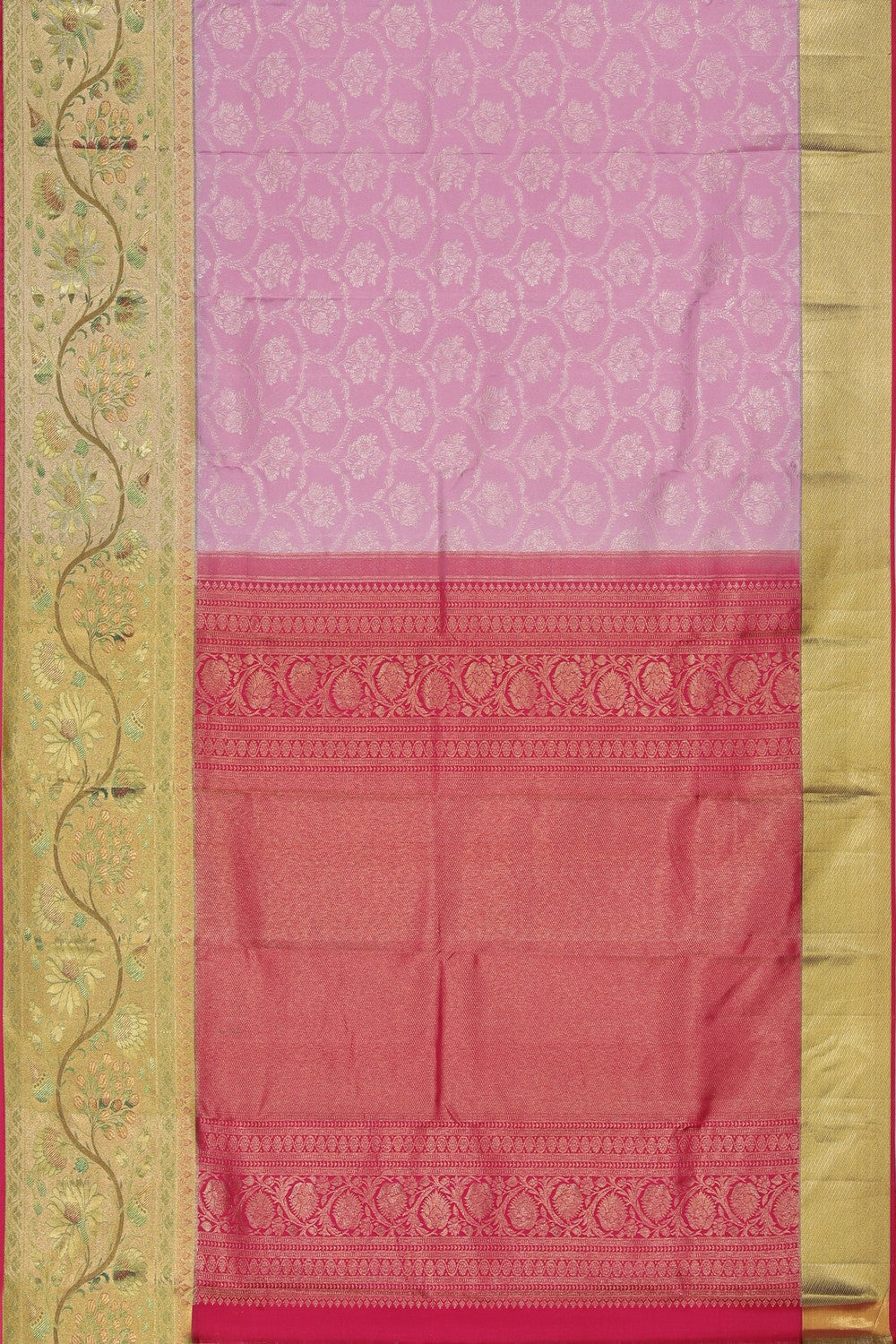 Kanchipattu Brocade Lavender Pink Saree