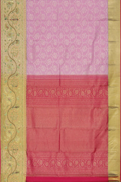 Image of Kanchipattu Brocade Lavender Pink Saree