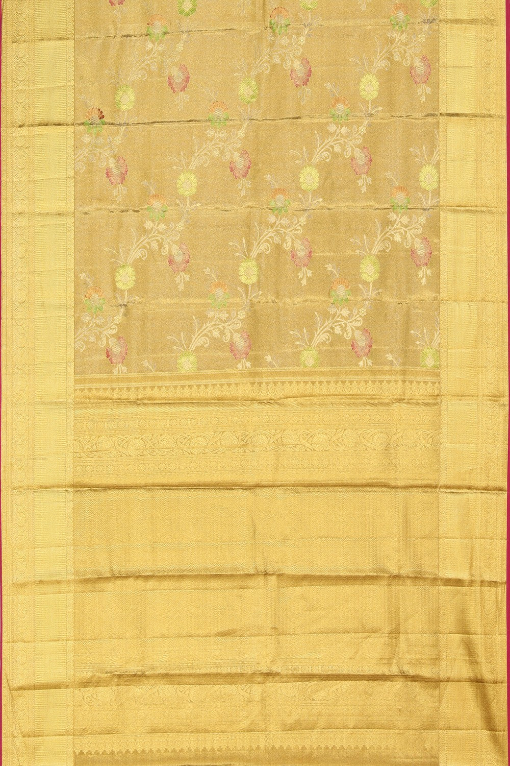 Collection of Kanchipattu Brocade Gold Saree in a gallery layout