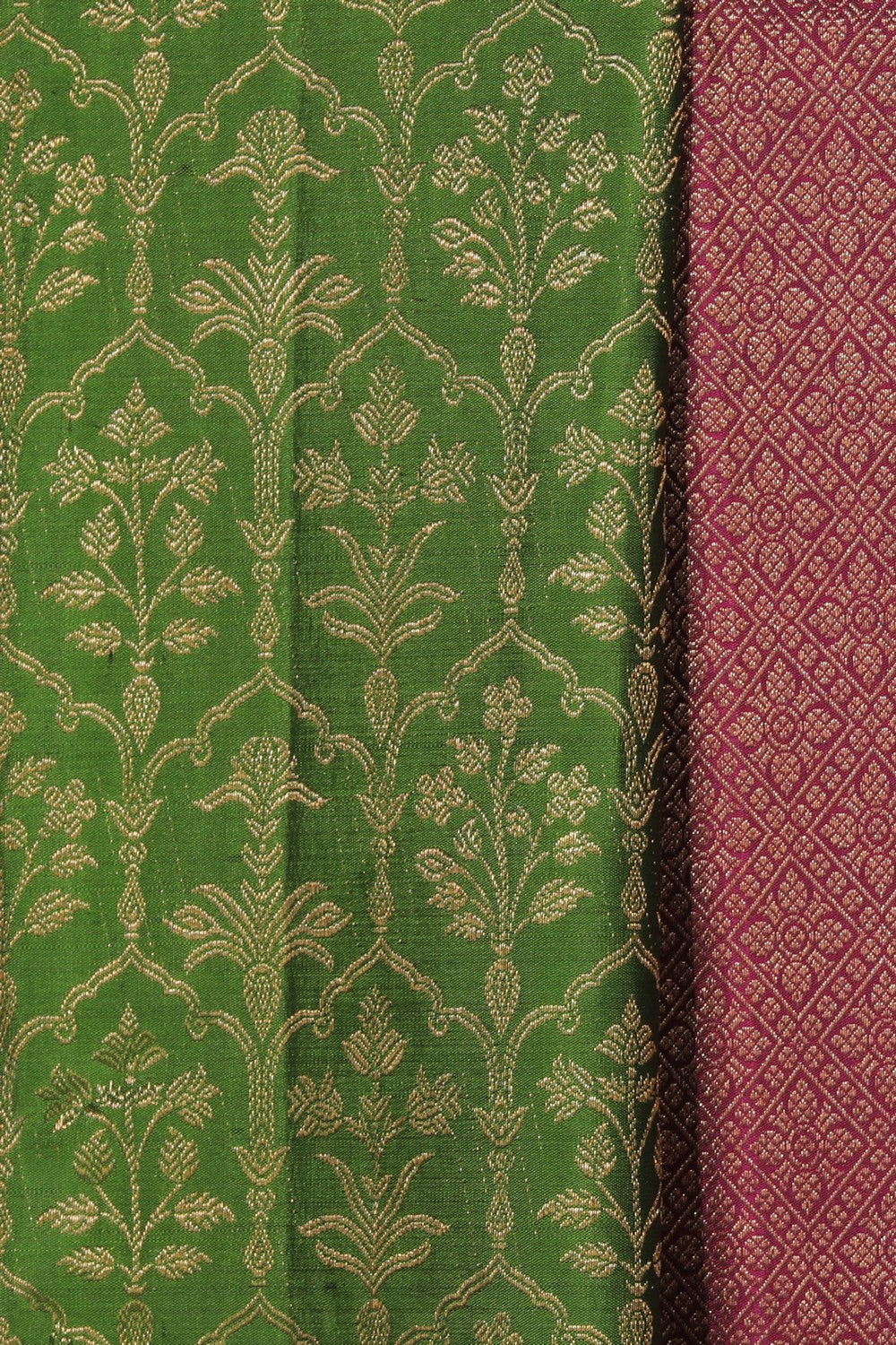 Collection of Kanchipattu Brocade Green Saree in a gallery layout