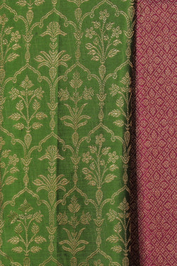 Collection of Kanchipattu Brocade Green Saree in a gallery layout