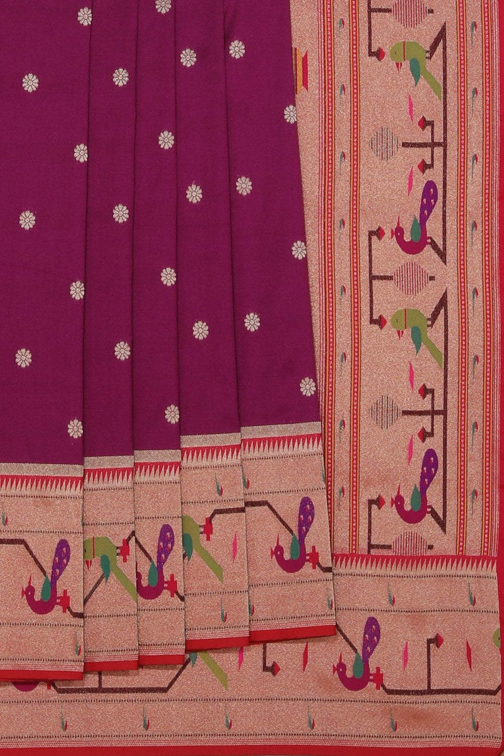 Collection of Paithani A Beautiful Violet Saree in a gallery layout