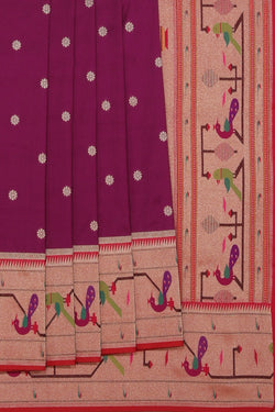 Collection of Paithani A Beautiful Violet Saree in a gallery layout