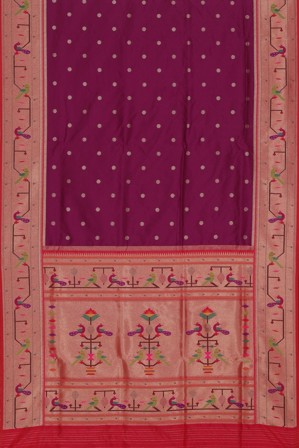 Collection of Paithani A Beautiful Violet Saree in a gallery layout