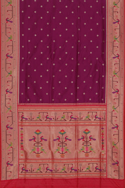 Collection of Paithani A Beautiful Violet Saree in a gallery layout