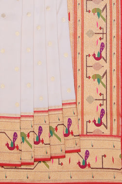 Collection of Paithani A Beautiful Off-White Saree in a gallery layout