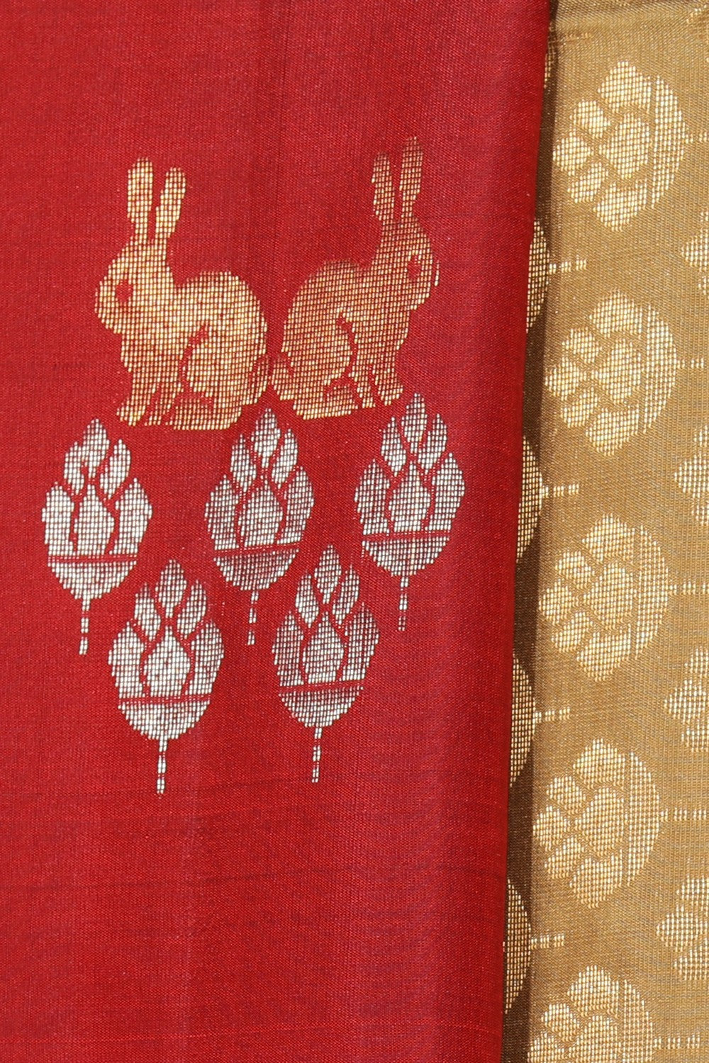 Collection of South Silk Maroon Saree in a gallery layout