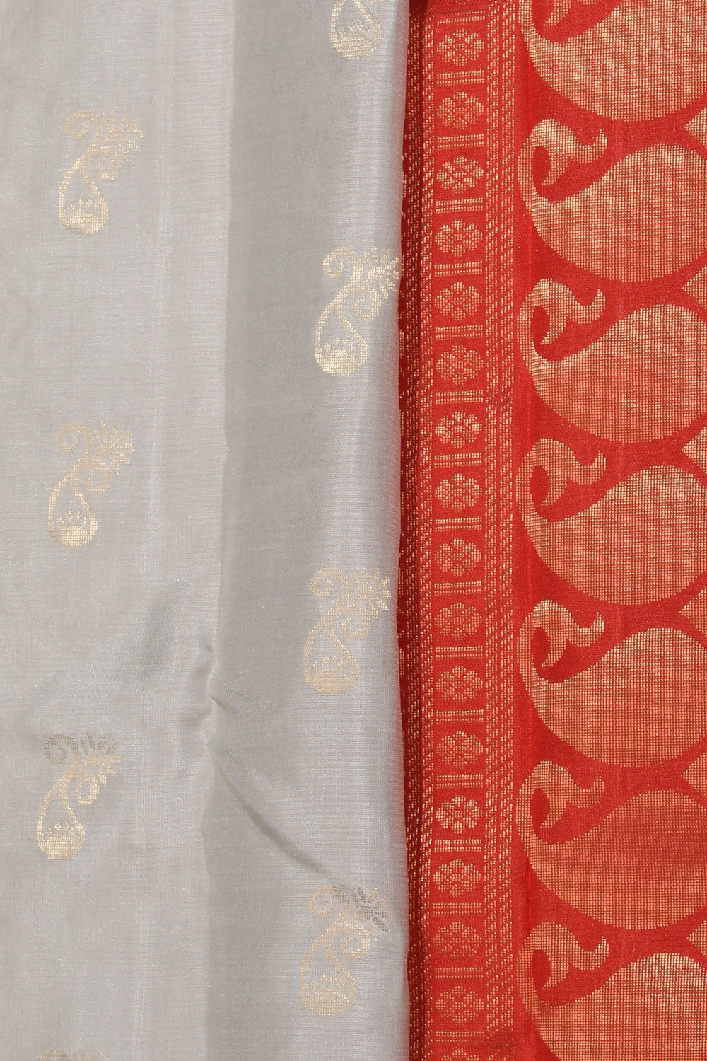 Collection of South Silk Grey Saree in a gallery layout