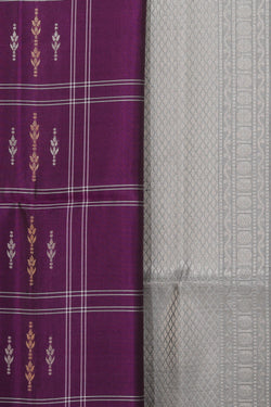 Collection of South Silk Violet Saree in a gallery layout