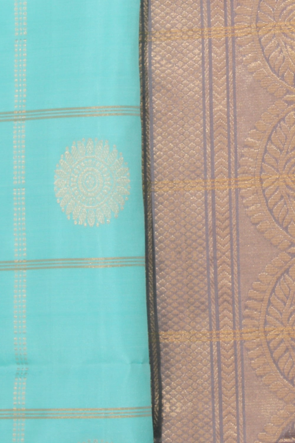 Collection of South Silk Sea Green Saree in a gallery layout