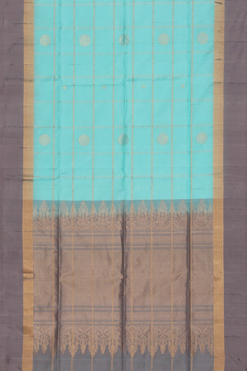 Collection of South Silk Sea Green Saree in a gallery layout