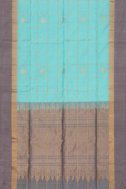 Collection of South Silk Sea Green Saree in a gallery layout