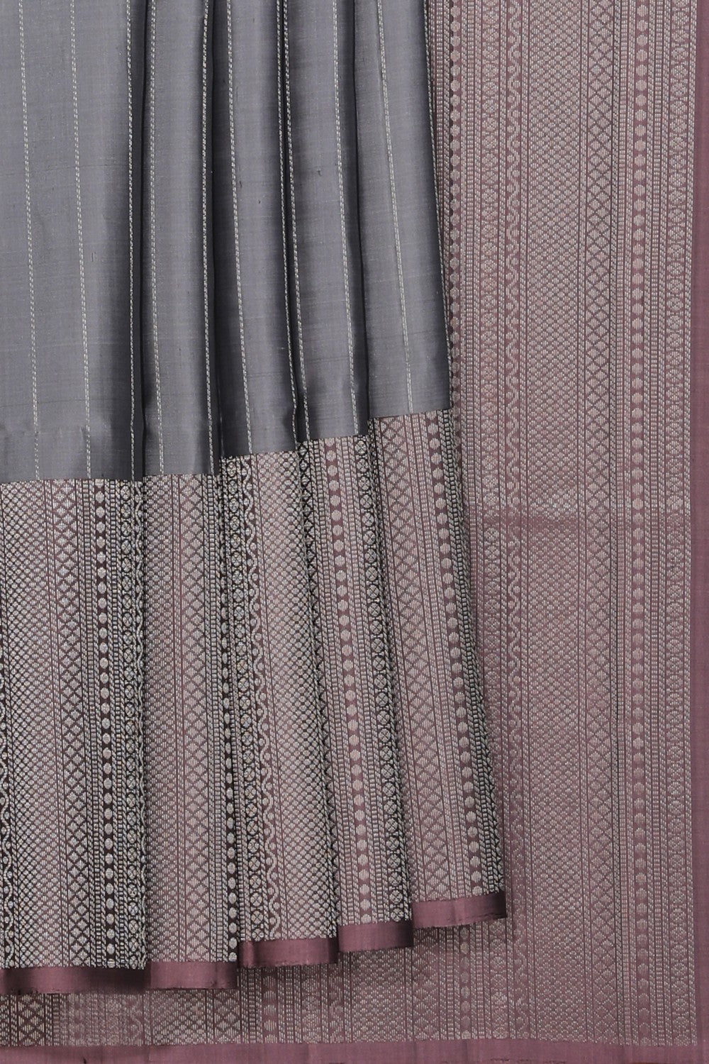 Collection of South Silk Grey Saree in a gallery layout