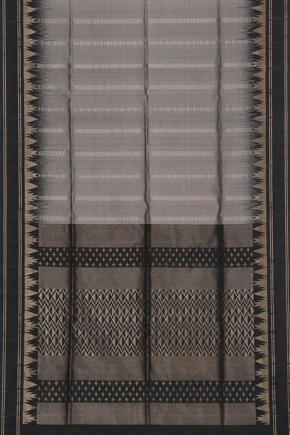 Collection of South Silk Grey Saree in a gallery layout