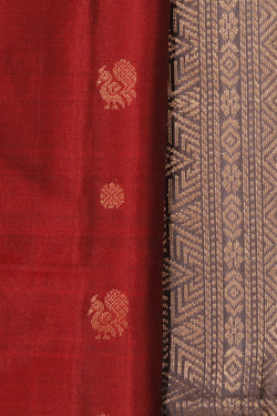 Collection of South Silk Maroon Saree in a gallery layout