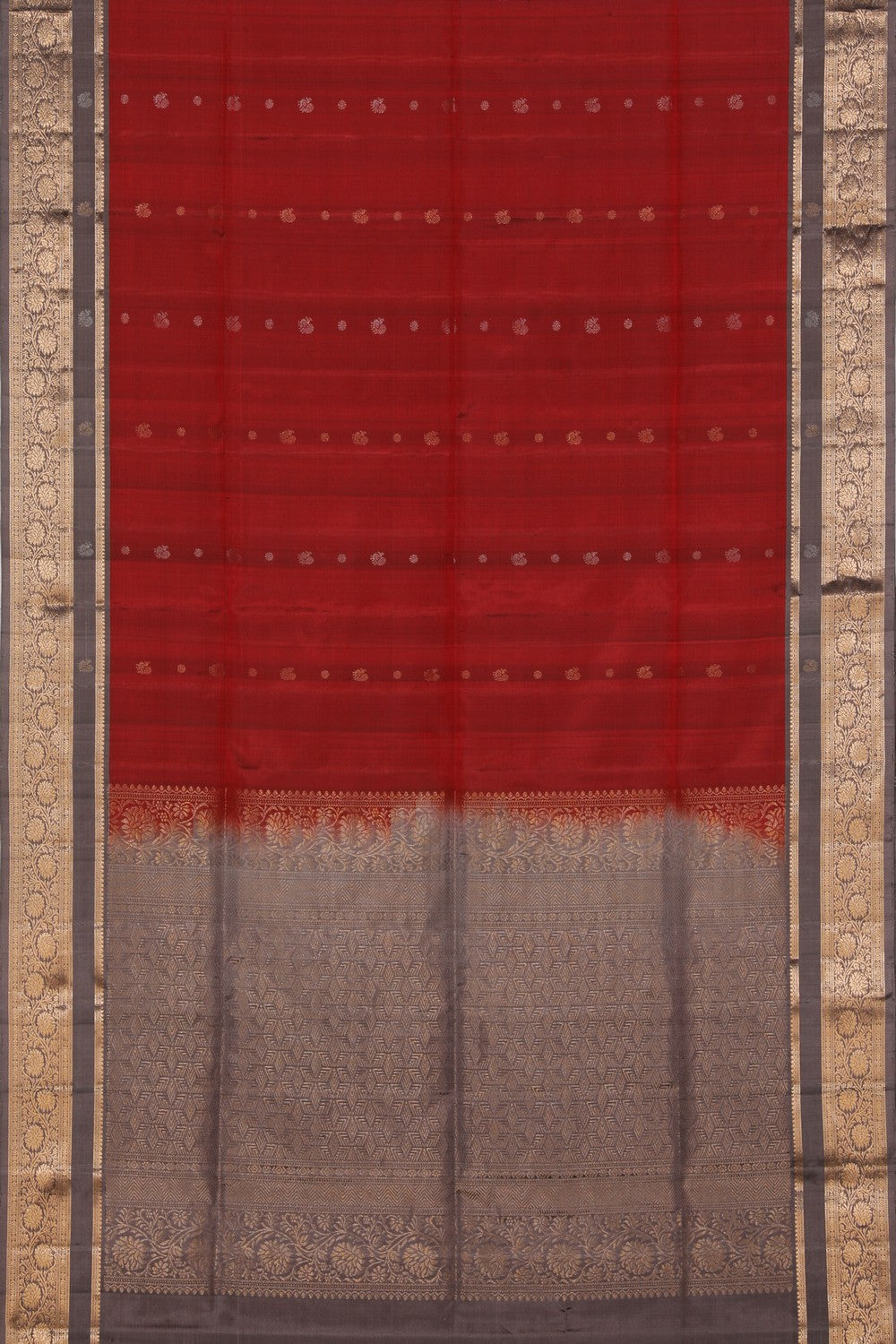 Collection of South Silk Maroon Saree in a gallery layout