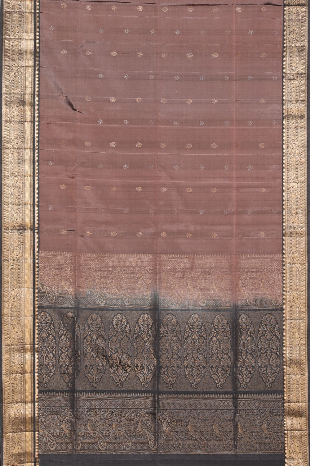 Collection of South Silk Brown Saree in a gallery layout