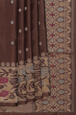 Collection of South Silk Brown Saree in a gallery layout