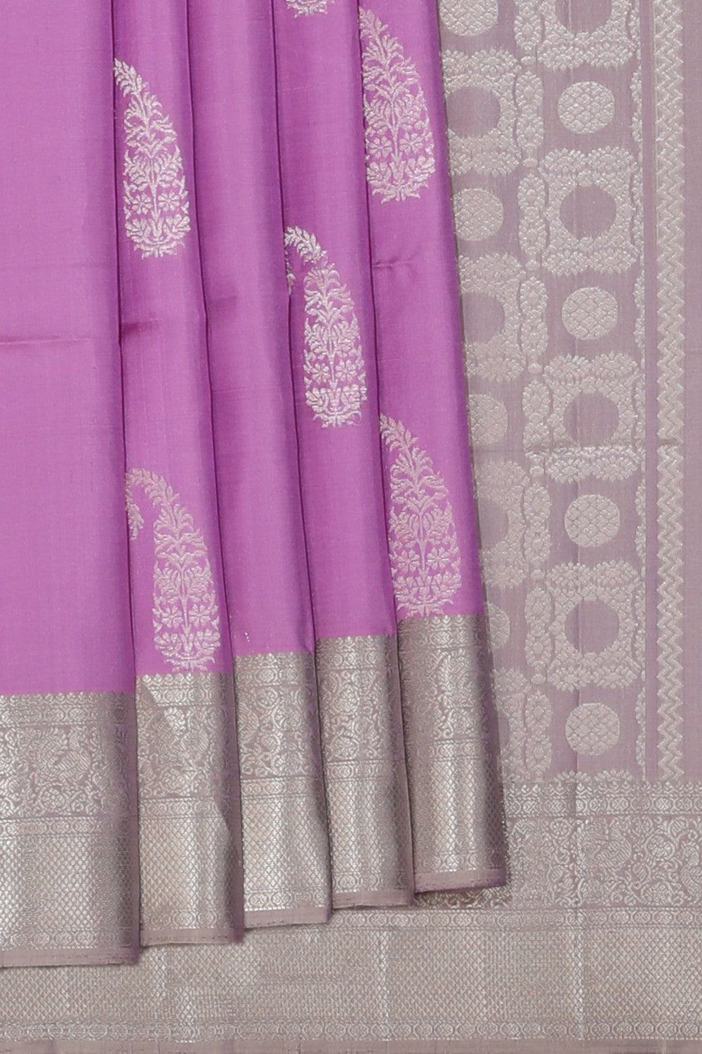 Collection of South Silk Purple Saree in a gallery layout