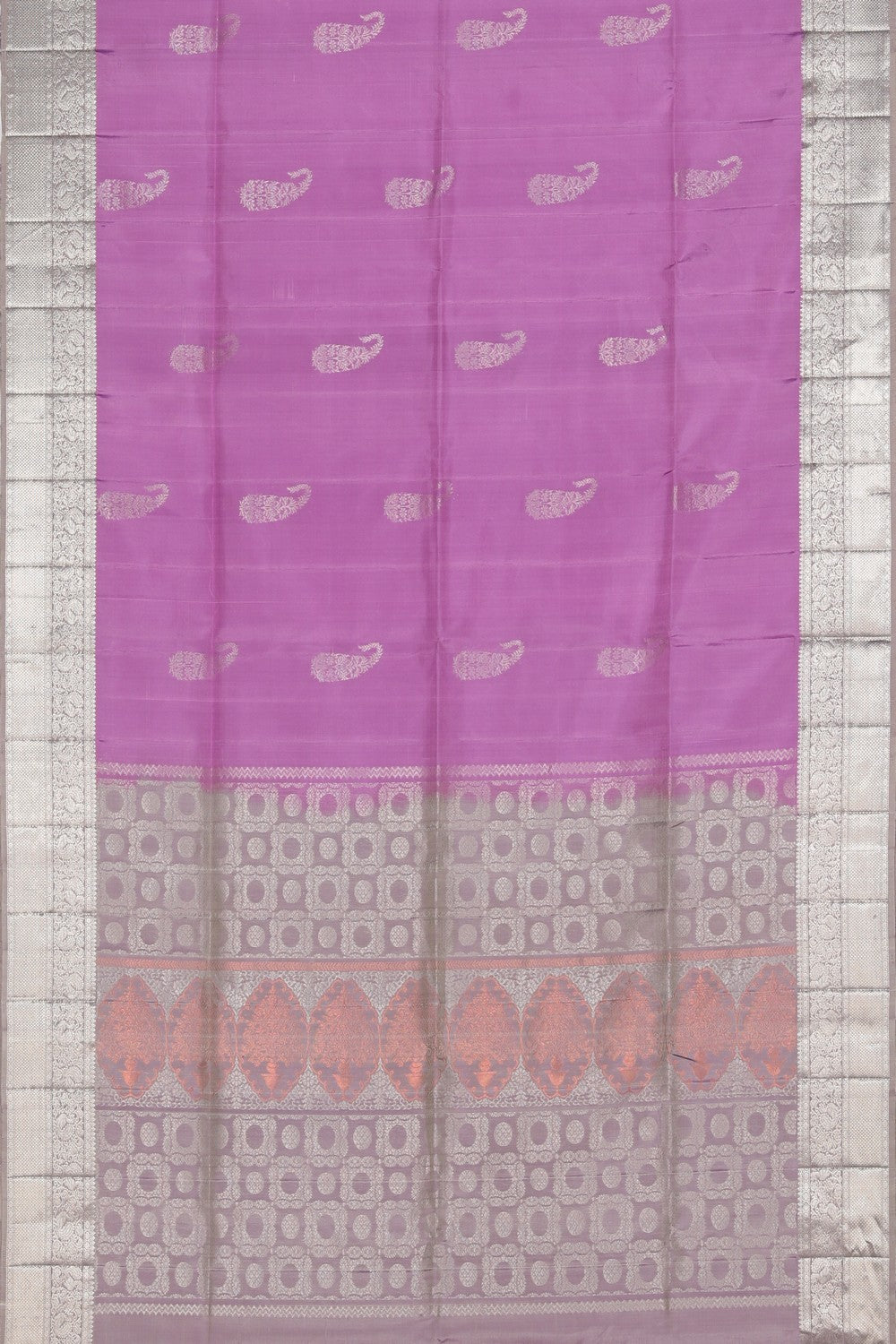 Collection of South Silk Purple Saree in a gallery layout