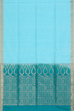 Collection of South Silk Sky Blue Saree in a gallery layout