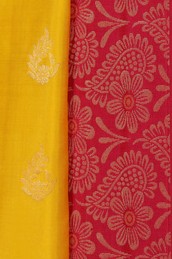 Image of South Silk Yellow Saree