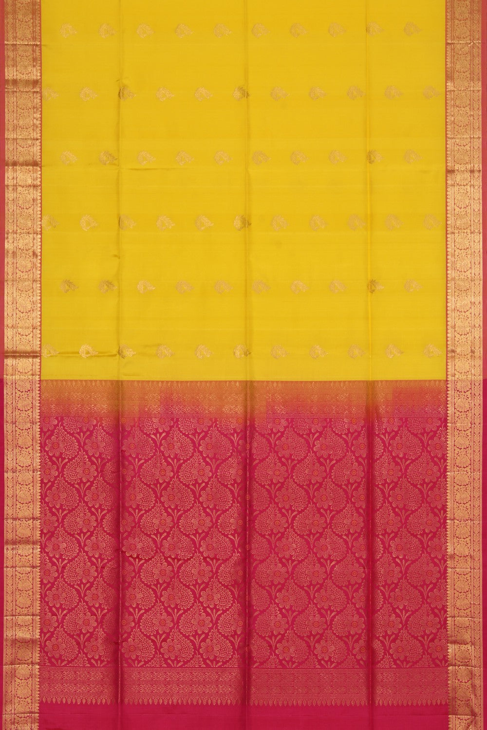 Image of South Silk Yellow Saree