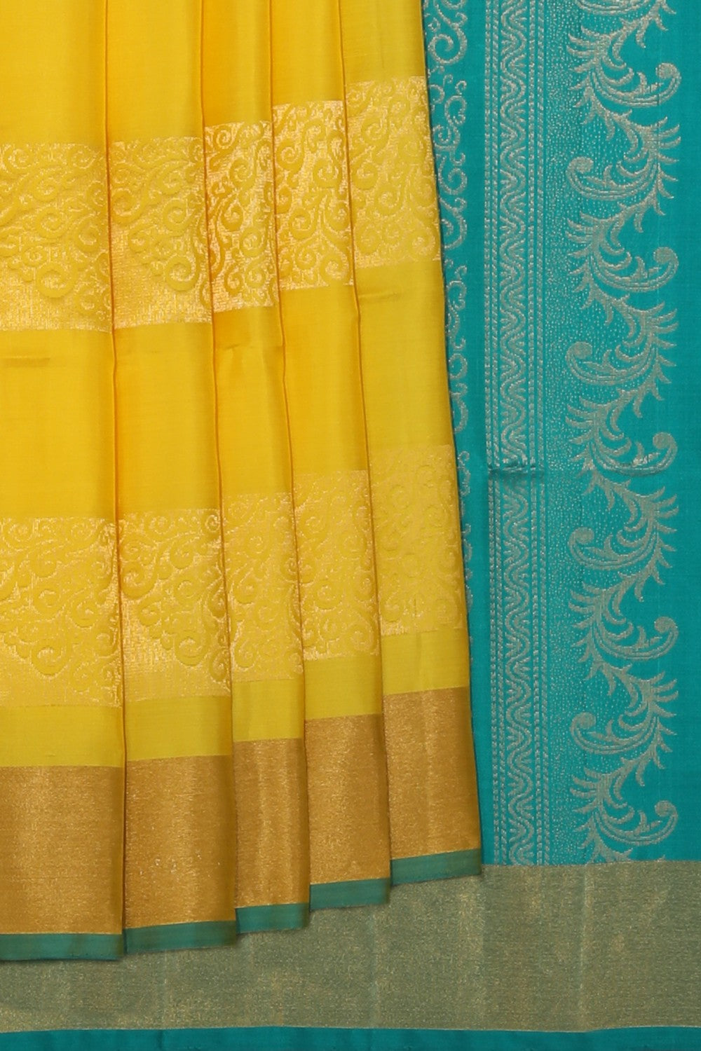 Collection of South Silk Yellow Saree in a gallery layout