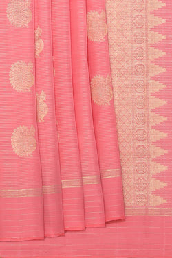 Collection of South Silk Pink Saree in a gallery layout