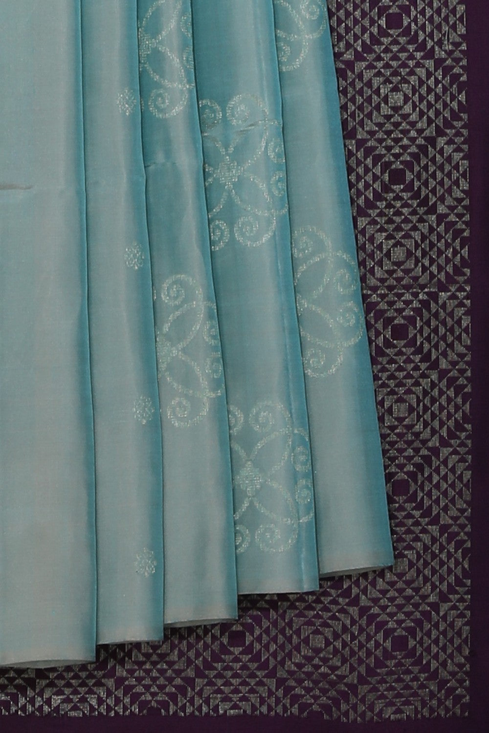 Collection of South Silk Sea Green Saree in a gallery layout