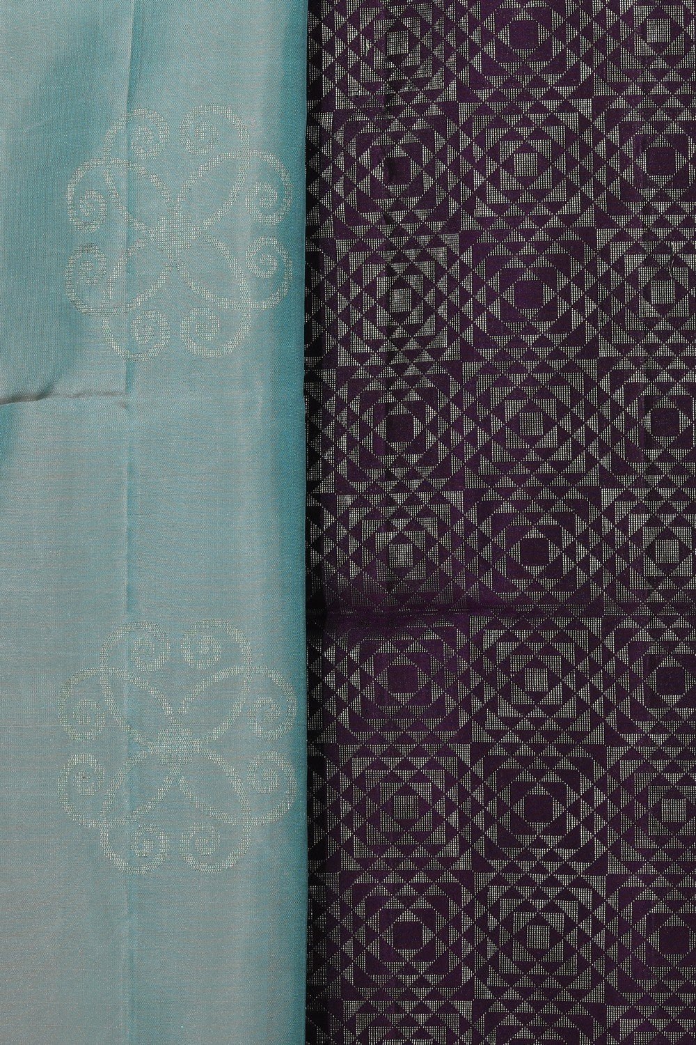 Collection of South Silk Sea Green Saree in a gallery layout