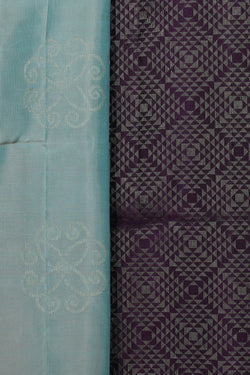 Collection of South Silk Sea Green Saree in a gallery layout