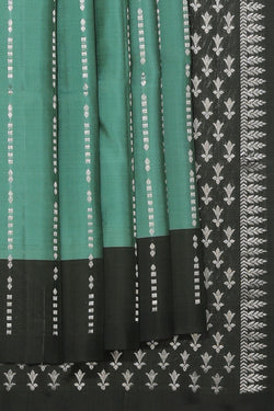 Collection of South Silk Sage Green Saree in a gallery layout