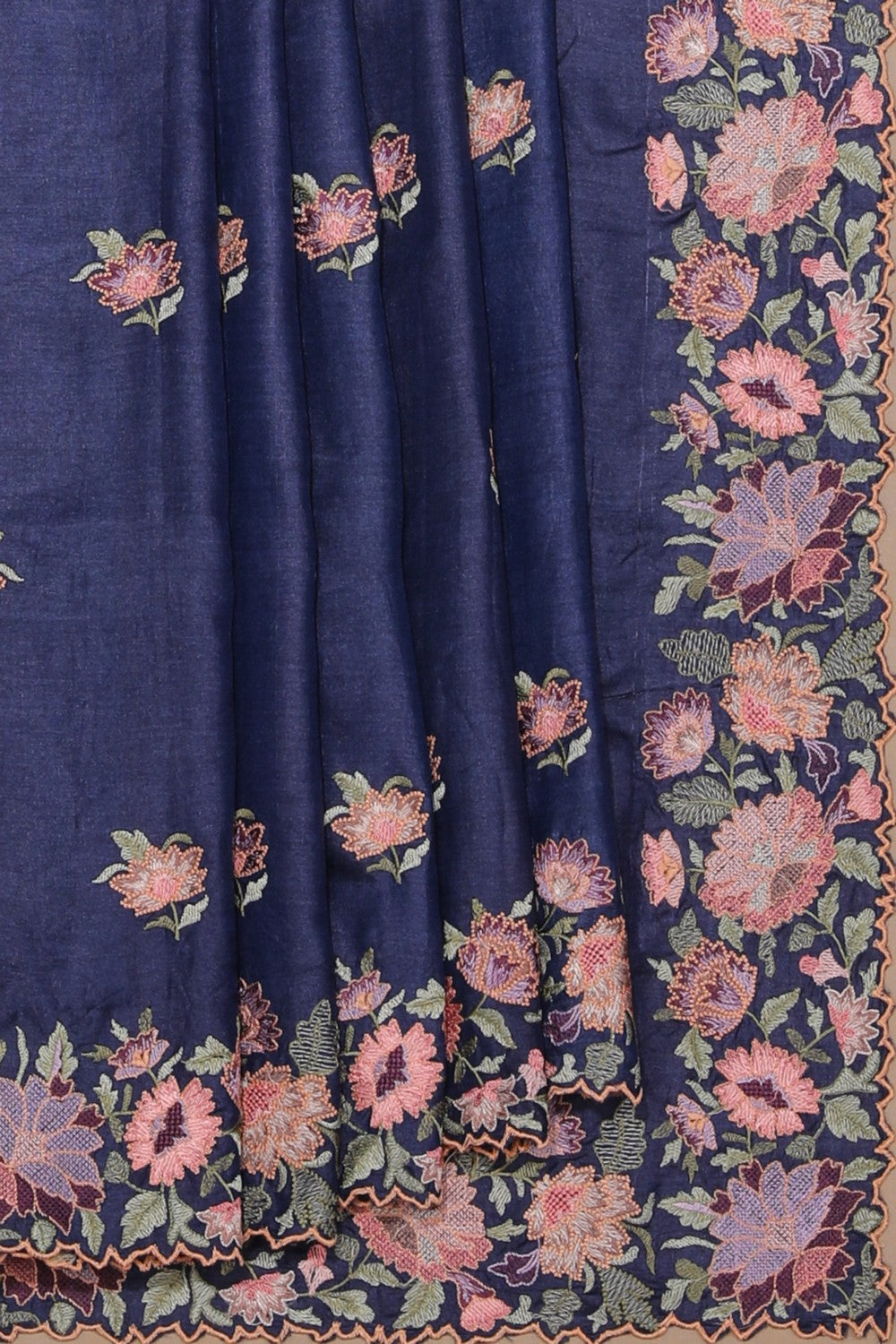 Collection of Tussar Silk Embroidery Saree in a gallery layout