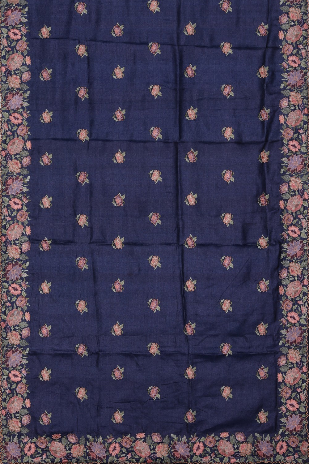 Image of Tussar Silk Embroidery Saree