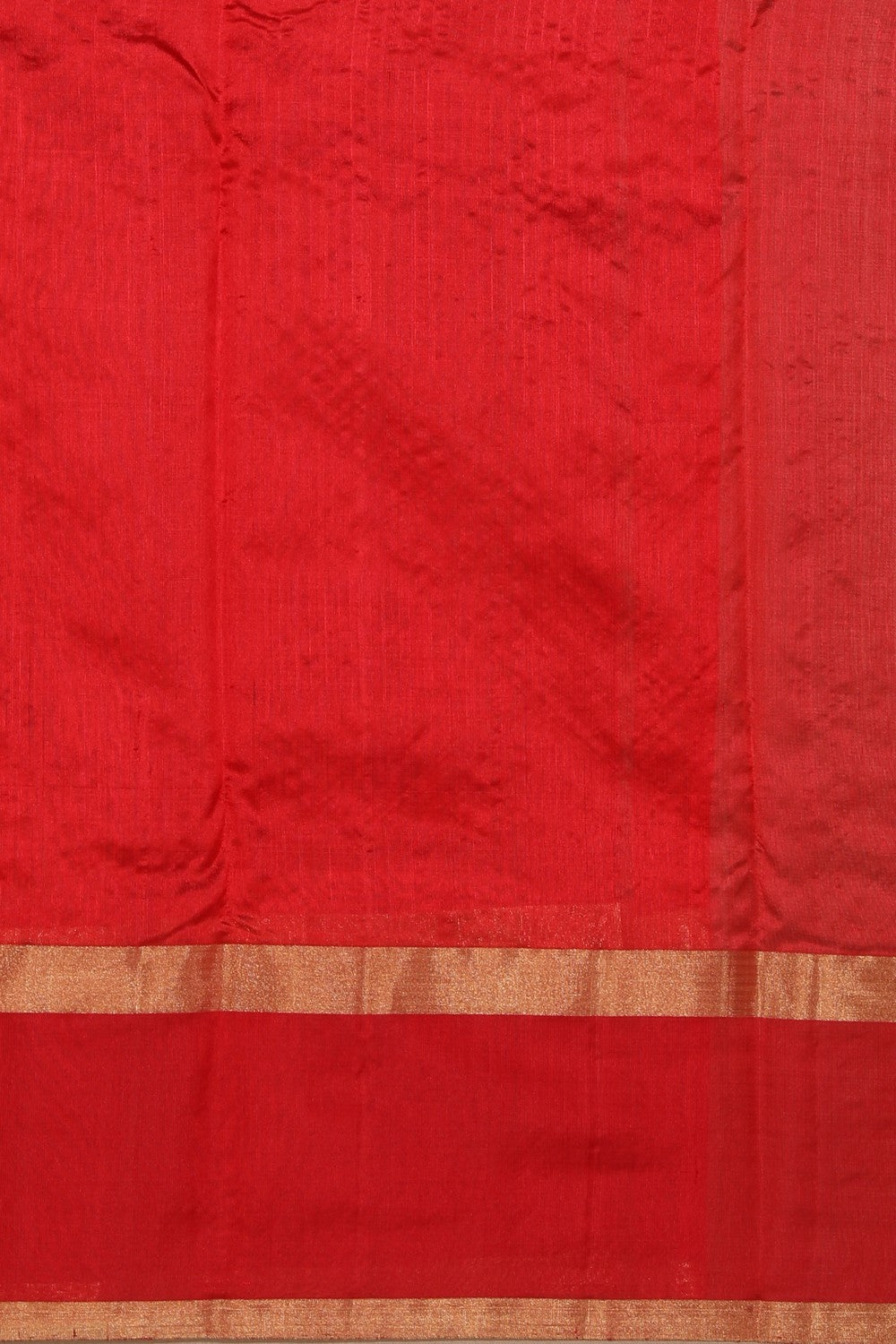 Chanderi Cotton Silk Ruby Red Saree