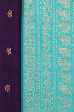 Collection of Gadwal Violet Saree in a gallery layout