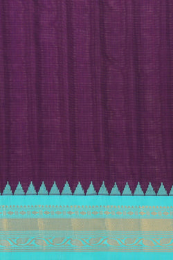 Collection of Gadwal Violet Saree in a gallery layout