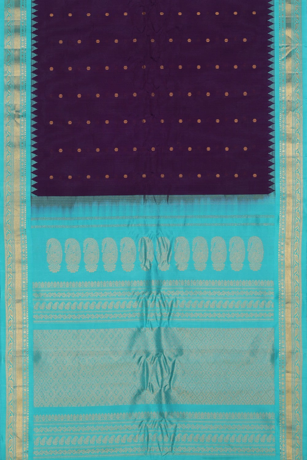 Collection of Gadwal Violet Saree in a gallery layout