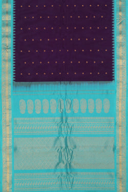 Collection of Gadwal Violet Saree in a gallery layout