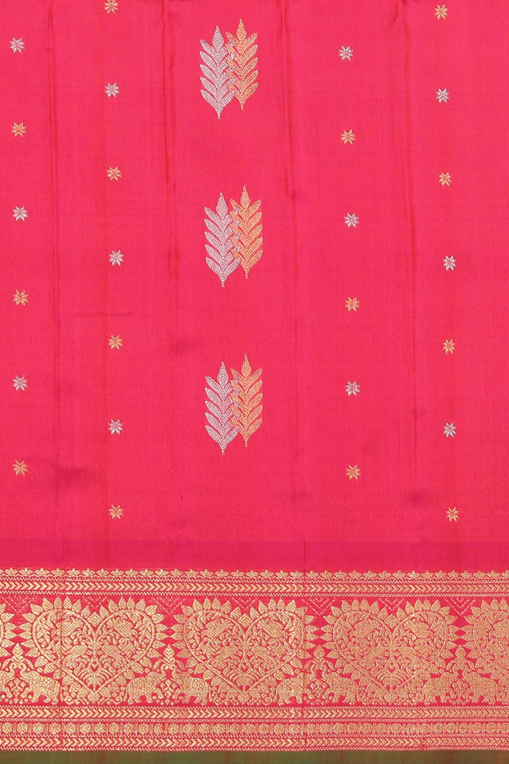 Collection of Gadwal Silk Sea Blue Saree in a gallery layout