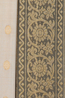 Image of Gadwal Silk Beige Saree