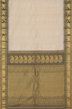 Image of Gadwal Silk Beige Saree