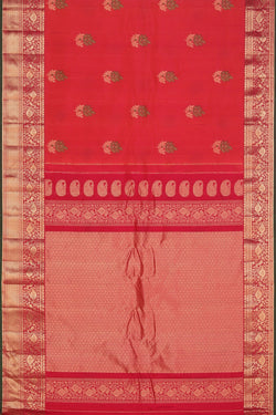 Collection of Gadwal Silk Red Saree in a gallery layout