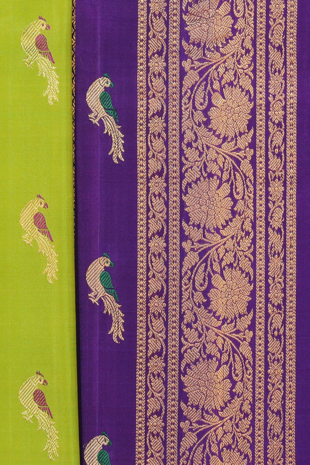 Gadwal Silk Spring Green Saree