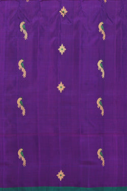 Image of Gadwal Silk Spring Green Saree