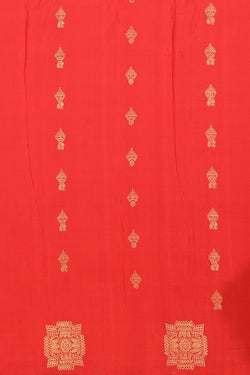 Image of Gadwal Silk Red Saree