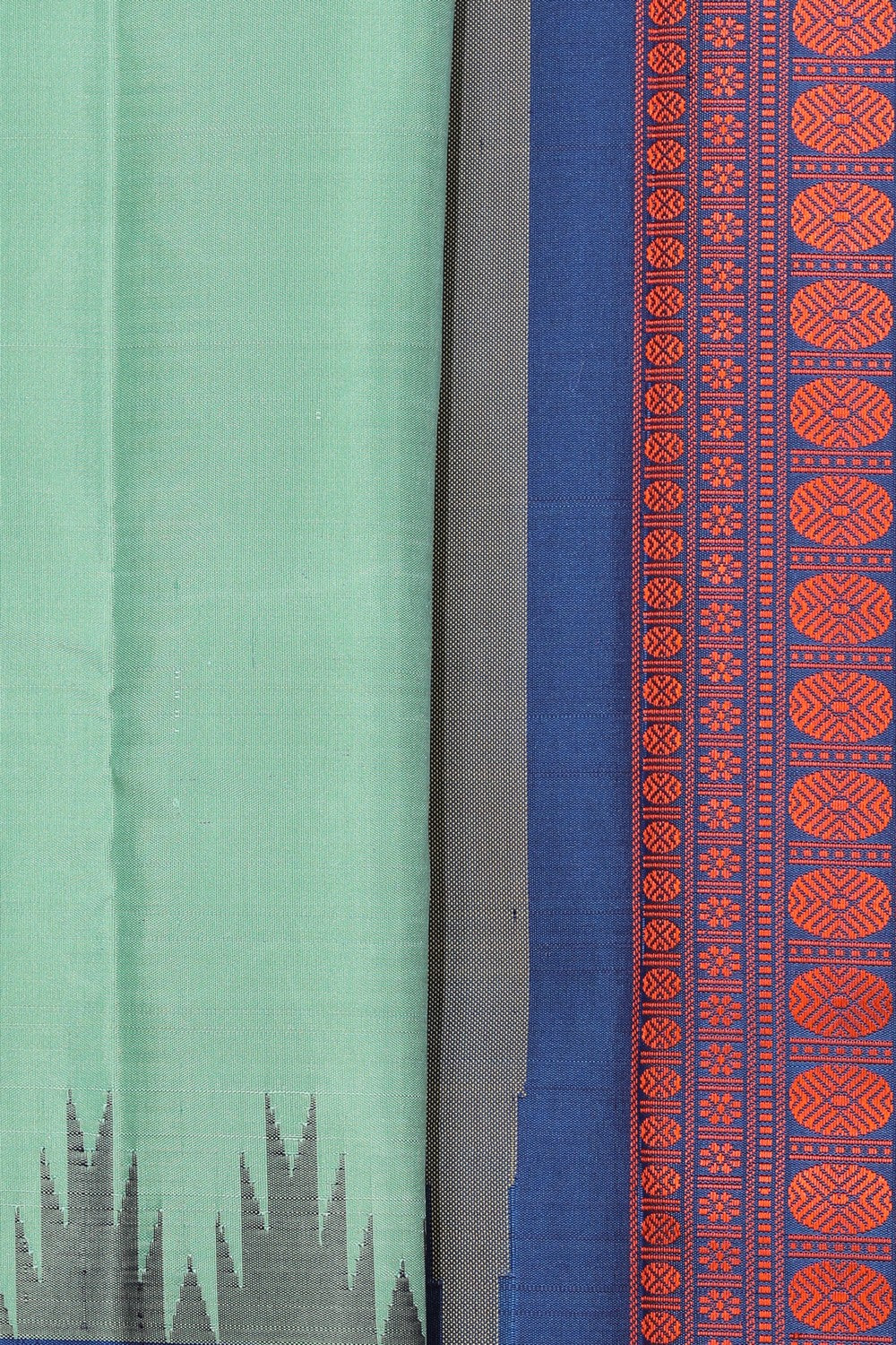 Collection of South Silk Green Saree in a gallery layout