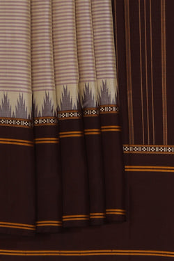 Collection of South Silk Beige Saree in a gallery layout